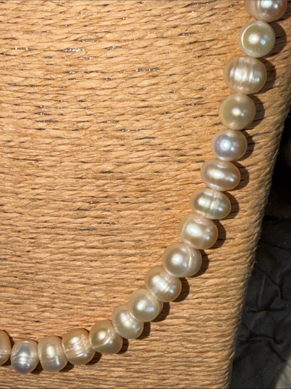 Classic Freshwater Pearl Strand Necklace opera length- Ivory gorgeous quality - Picture 16 of 16